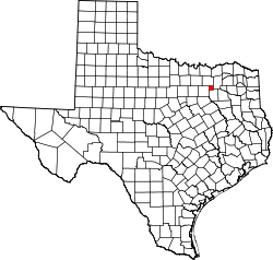 Karte von Rockwall County innerhalb von Texas