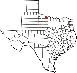 Karte von Wichita County innerhalb von Texas