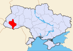 Karte der Ukraine mit Oblast Iwano-Frankiwsk