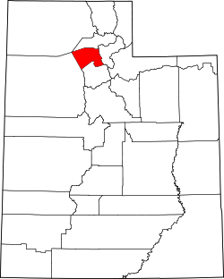 Karte von Davis County innerhalb von Utah