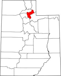 Karte von Morgan County innerhalb von Utah
