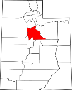 Karte von Utah County innerhalb von Utah