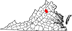 Karte von Madison County innerhalb von Virginia