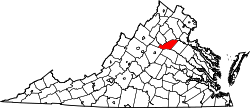 Karte von Orange County innerhalb von Virginia