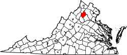 Karte von Rappahannock County innerhalb von Virginia
