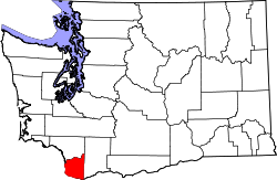 Karte von Clark County innerhalb von Washington