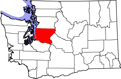 Karte von King County innerhalb von Washington
