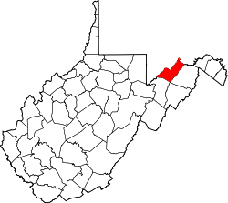 Karte von Mineral County innerhalb von West Virginia