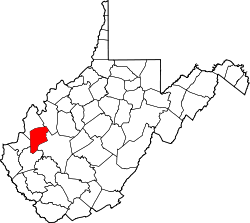 Karte von Putnam County innerhalb von West Virginia