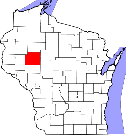 Karte von Chippewa County innerhalb von Wisconsin