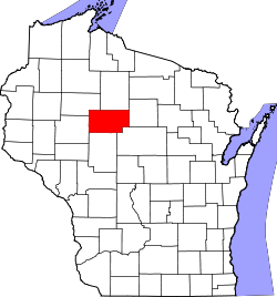 Karte von Taylor County innerhalb von Wisconsin