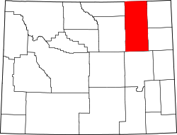 Karte von Campbell County innerhalb von Wyoming