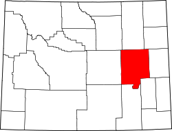 Karte von Converse County innerhalb von Wyoming
