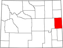 Karte von Niobrara County innerhalb von Wyoming