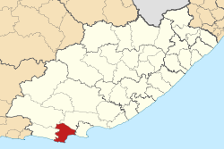 Map of the Eastern Cape with Kouga highlighted (2011).svg