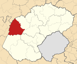 Map of the Free State with Tokologo highlighted (2006).svg
