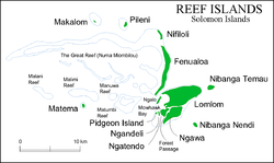 Pileni im Norden der Reef Islands
