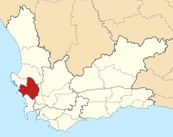 Map of the Western Cape with Swartland highlighted (2011).svg