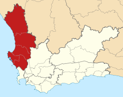 Map of the Western Cape with West Coast highlighted (2011).svg