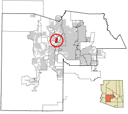 Maricopa County Incorporated and Planning areas El Mirage highlighted.svg