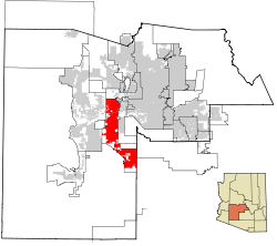 Maricopa County Incorporated and Planning areas Goodyear highlighted.svg