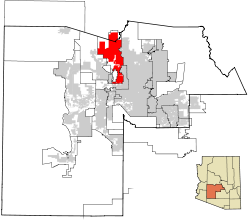 Maricopa County Incorporated and Planning areas Peoria highlighted.svg