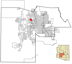 Maricopa County Incorporated and Planning areas Sun City West highlighted.svg