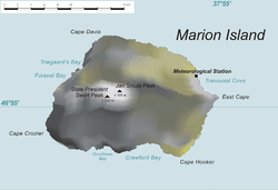 Karte der Marion-Insel