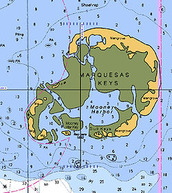 Nautische Karte der Marquesas Keys
