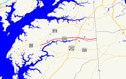 Karte der Maryland State Route 291