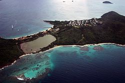 Luftaufnahme der Insel