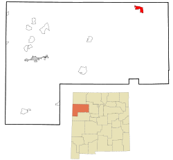 McKinley County New Mexico Incorporated and Unincorporated areas Pueblo Pintado Highlighted.svg