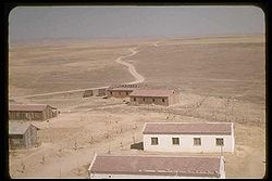 Aufnahme des Kibbuz aus dem Jahr 1950