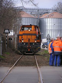 Diesellok der MKB auf der Mindener Hafenbahn