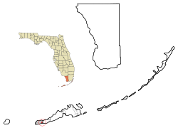 Monroe County Florida Incorporated and Unincorporated areas Stock Island Highlighted.svg