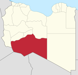 Die Lage von Murzuq in Libyen