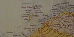 Barrow Island auf einer Karte von 1897