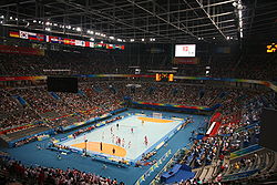 Handballspiel um Platz drei der Olympischen Spiele zwischen Kroatien und Spanien (29:35)