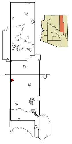 Navajo County Incorporated and Unincorporated areas Winslow highlighted.svg