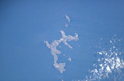 New Island aus dem Weltraum gesehen