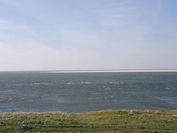 Sandbank Noorderhaaks von Den Helder aus gesehen