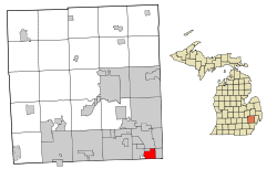 Oakland County Michigan Incorporated and Unincorporated areas Ferndale highlighted.svg