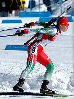 Olena Zubrilowa bei den Olympischen Spielen in Turin 2006