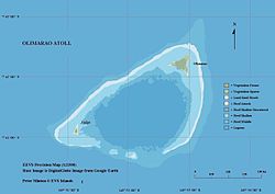 Karte des Atolls Olimarao