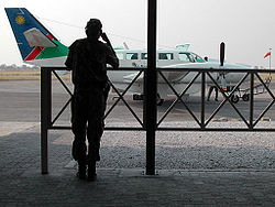 Wartehalle des Flughafen Ondangwa