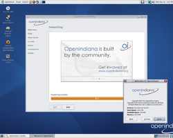 Bildschirmfoto von OpenIndiana 145 in einer VirtualBox