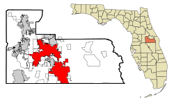 Orange County Florida Incorporated and Unincorporated areas Orlando Highlighted.svg