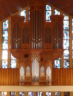 Orgel altreformierte Kirche Bunde (Front).JPG