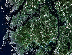Satellitenbild von Orust