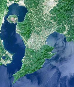 Landsat-Aufnahme der Ōsumi-Halbinsel